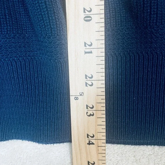 Vintage LL Bean 5 Button Henley Fisherman Sweater Blue Mens Large USA *Flaws - Picture 8 of 10